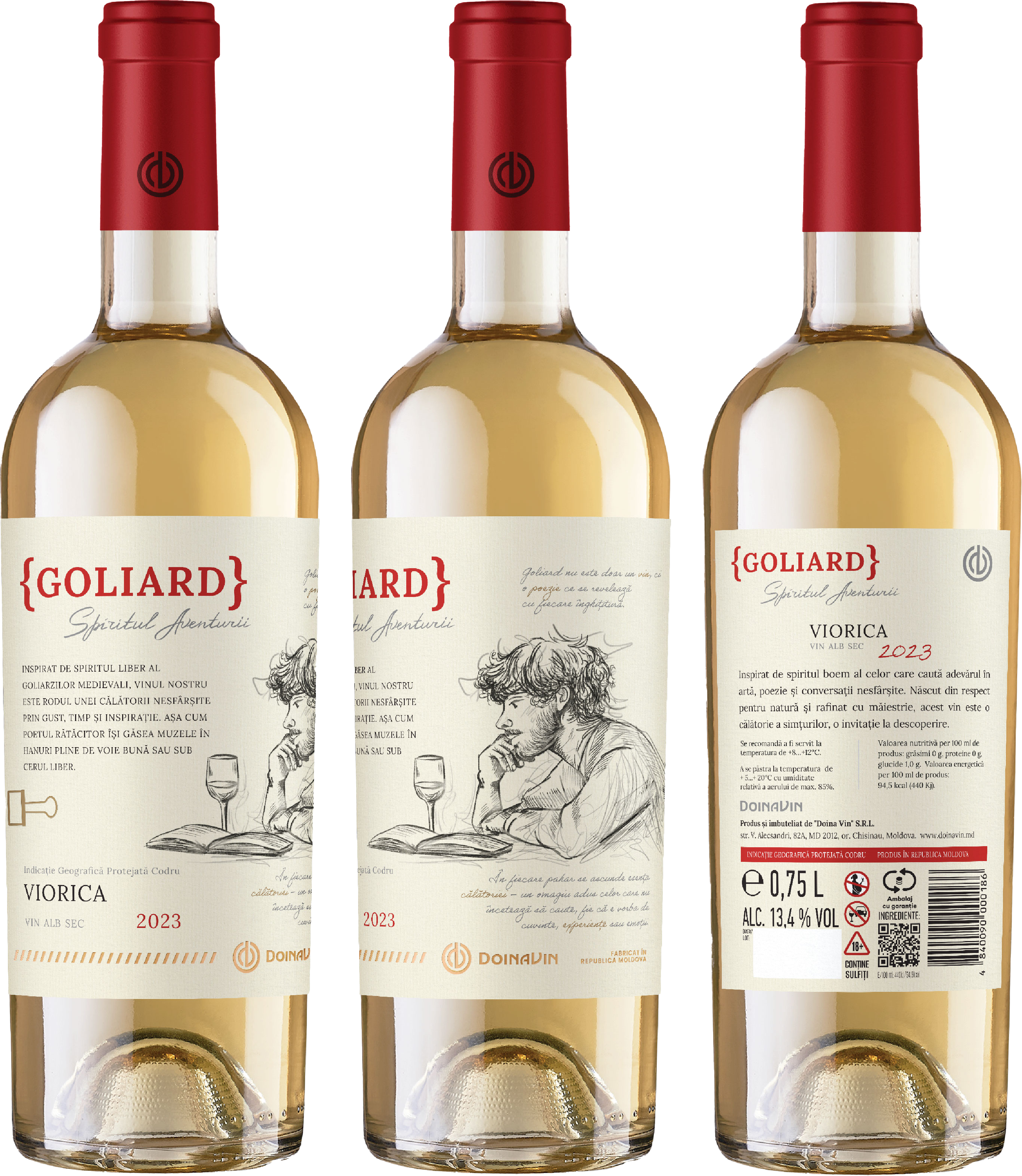 Goliard Viorica 2023 - Premium Moldovan white wine from indigenous Viorica grapes